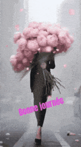 Gif animé bonne journée fleurs